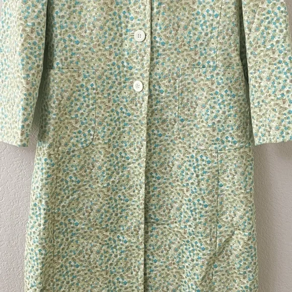 Vintage 90s Express Trench Coat Jacket Size Small Floral Spring New With Tags - Picture 3 of 7
